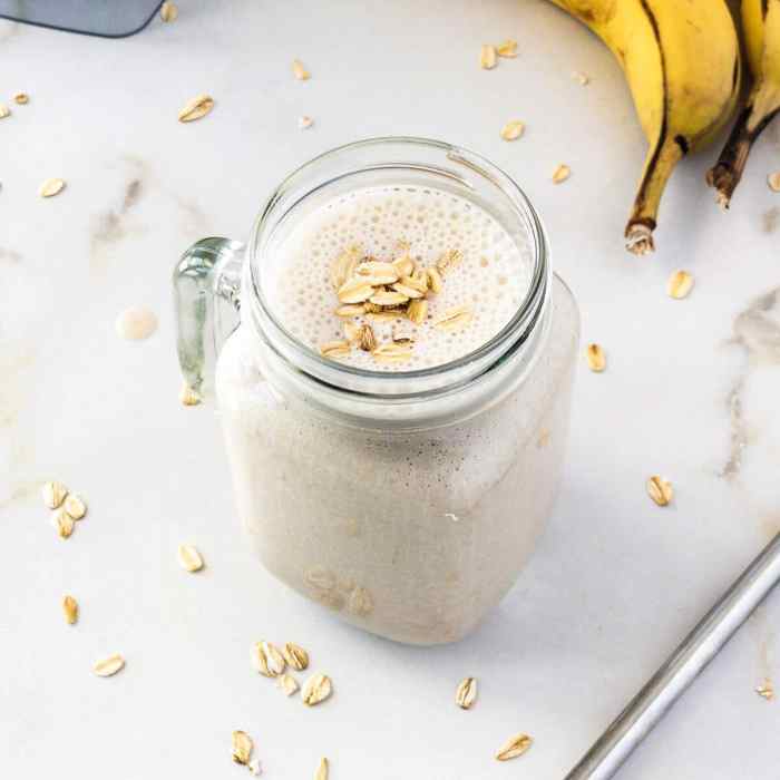 Healthy banana oatmeal smoothie recipe