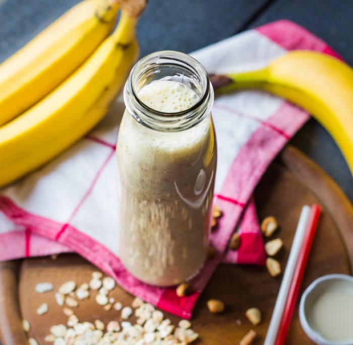 Smoothie banana breakfast oats weight