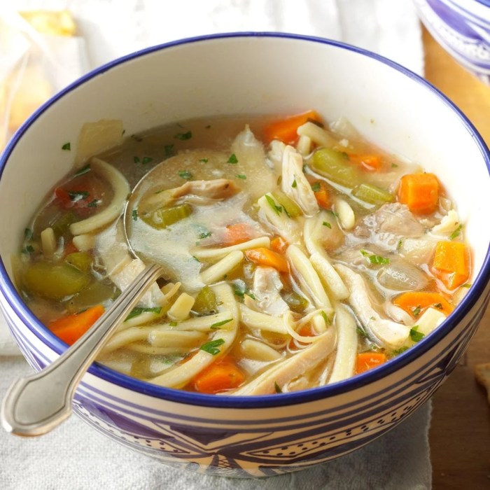 Homemade chicken noodle soup recipe