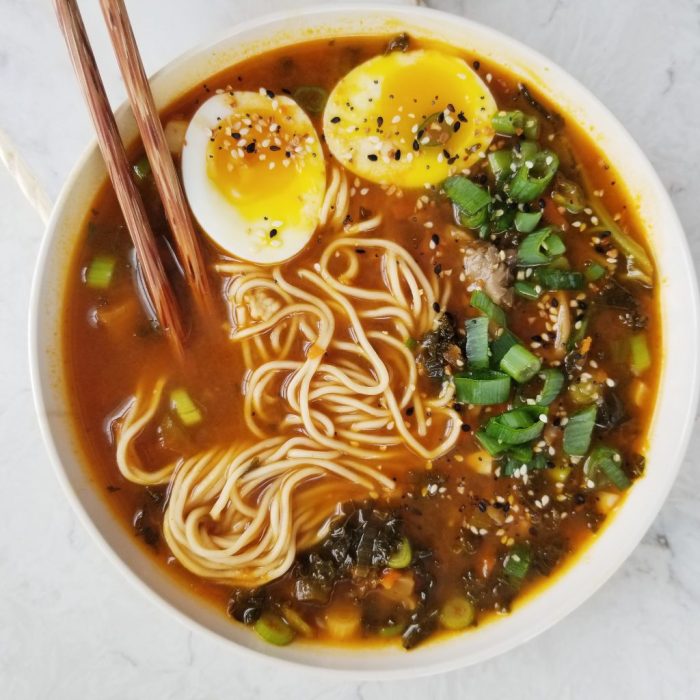 Traditional Japanese ramen noodle recipe